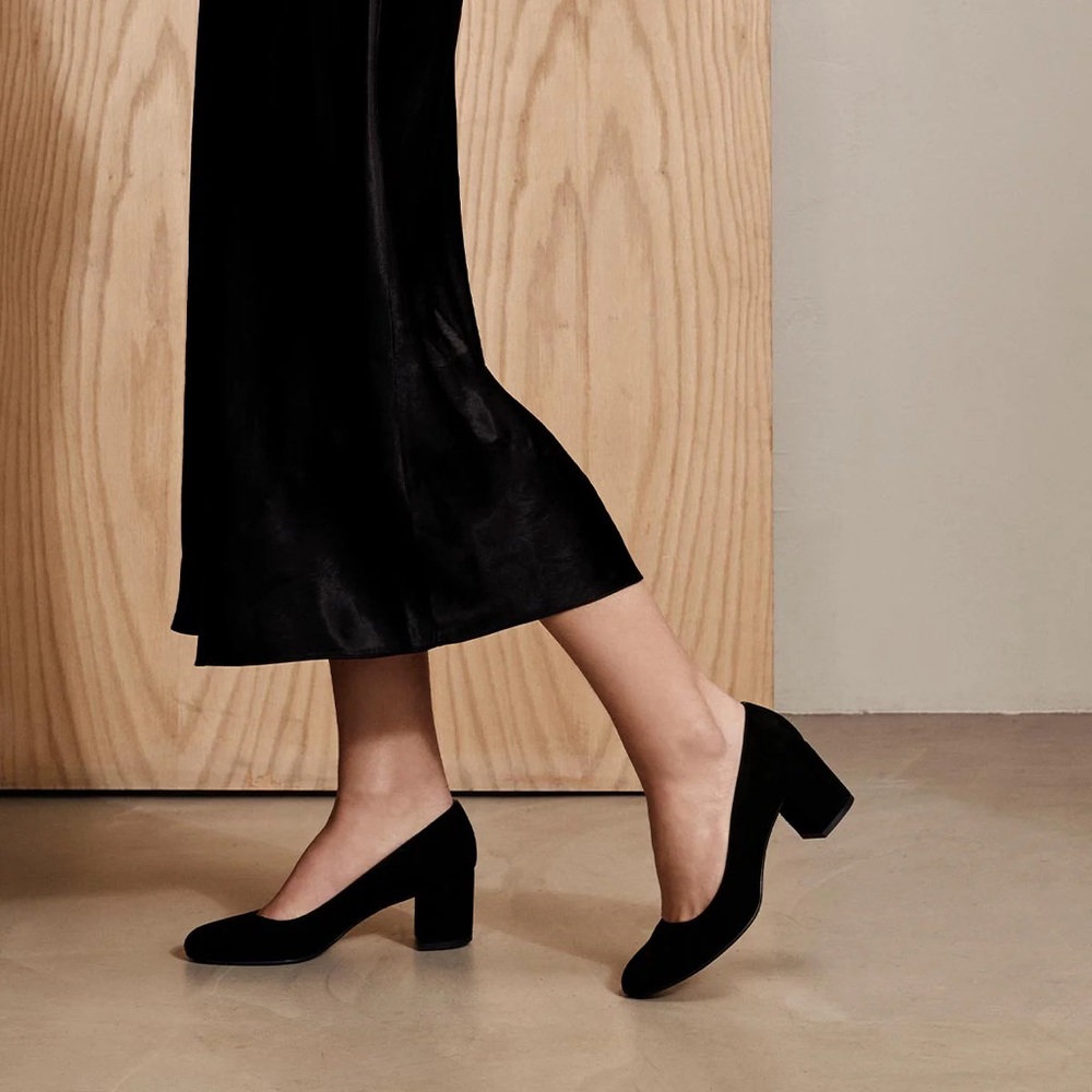 Margaux The Heel In Black Suede 10